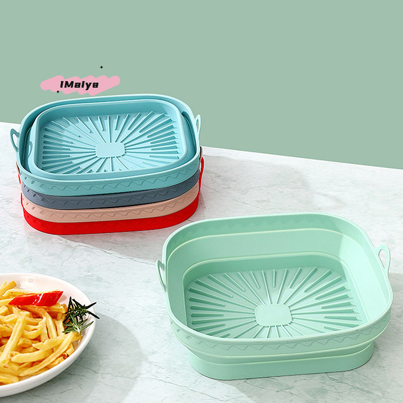 Square Foldable Air Fryer Sili - Silicone Mold Tray บทวิจารณ์และราคา