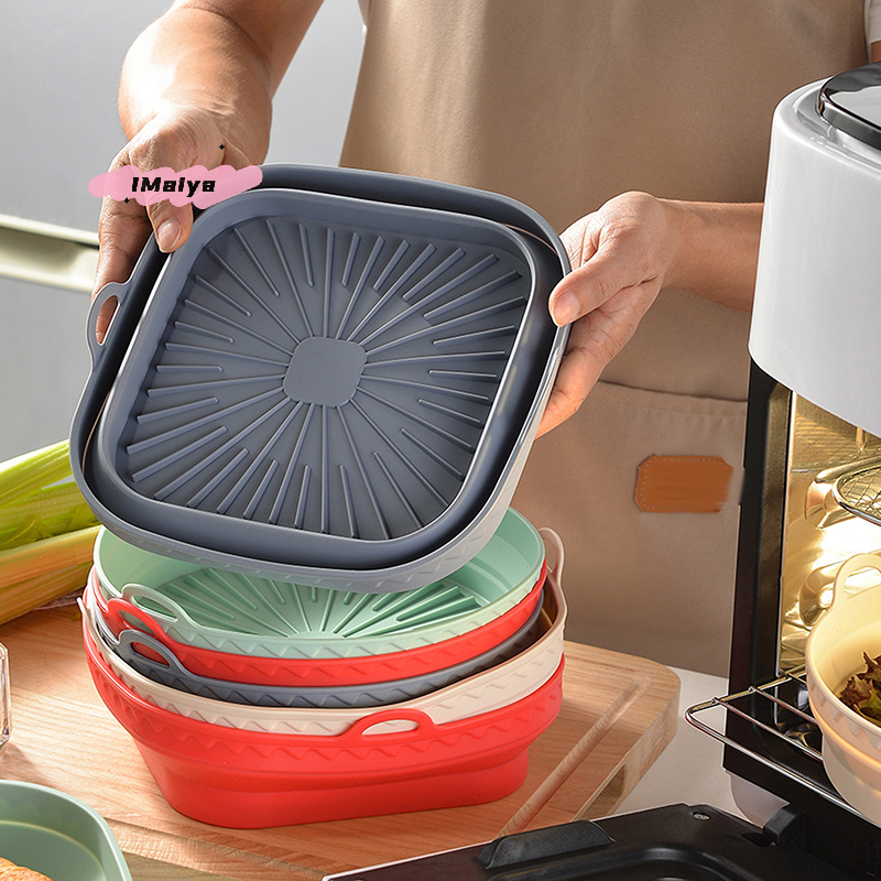 Square Foldable Air Fryer Sili - Silicone Mold Tray บทวิจารณ์และราคา