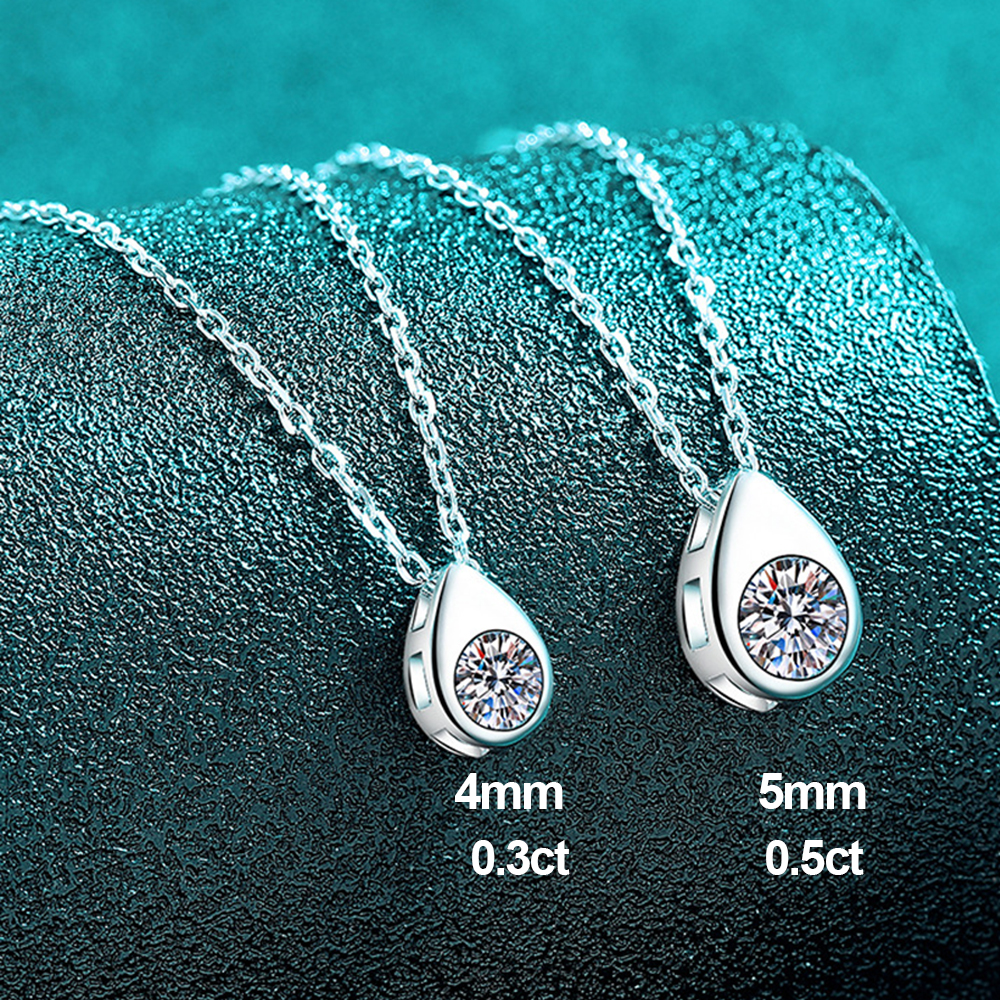 0.3/0.5CT Solitaire Diamond Mo - Bezels Set Pendant บทวิจารณ์และราคา