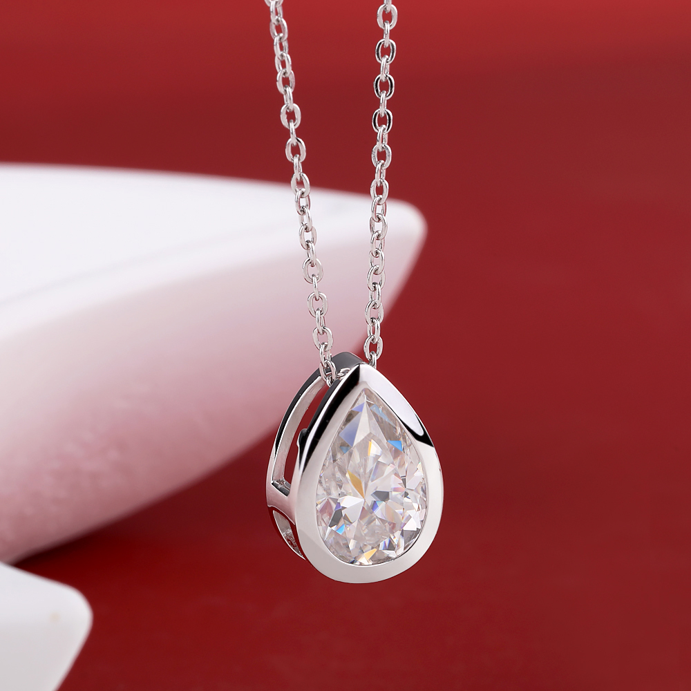 BXINY 4Carat Bezel Set WaterDr - Bezels Set Pendant บทวิจารณ์และราคา