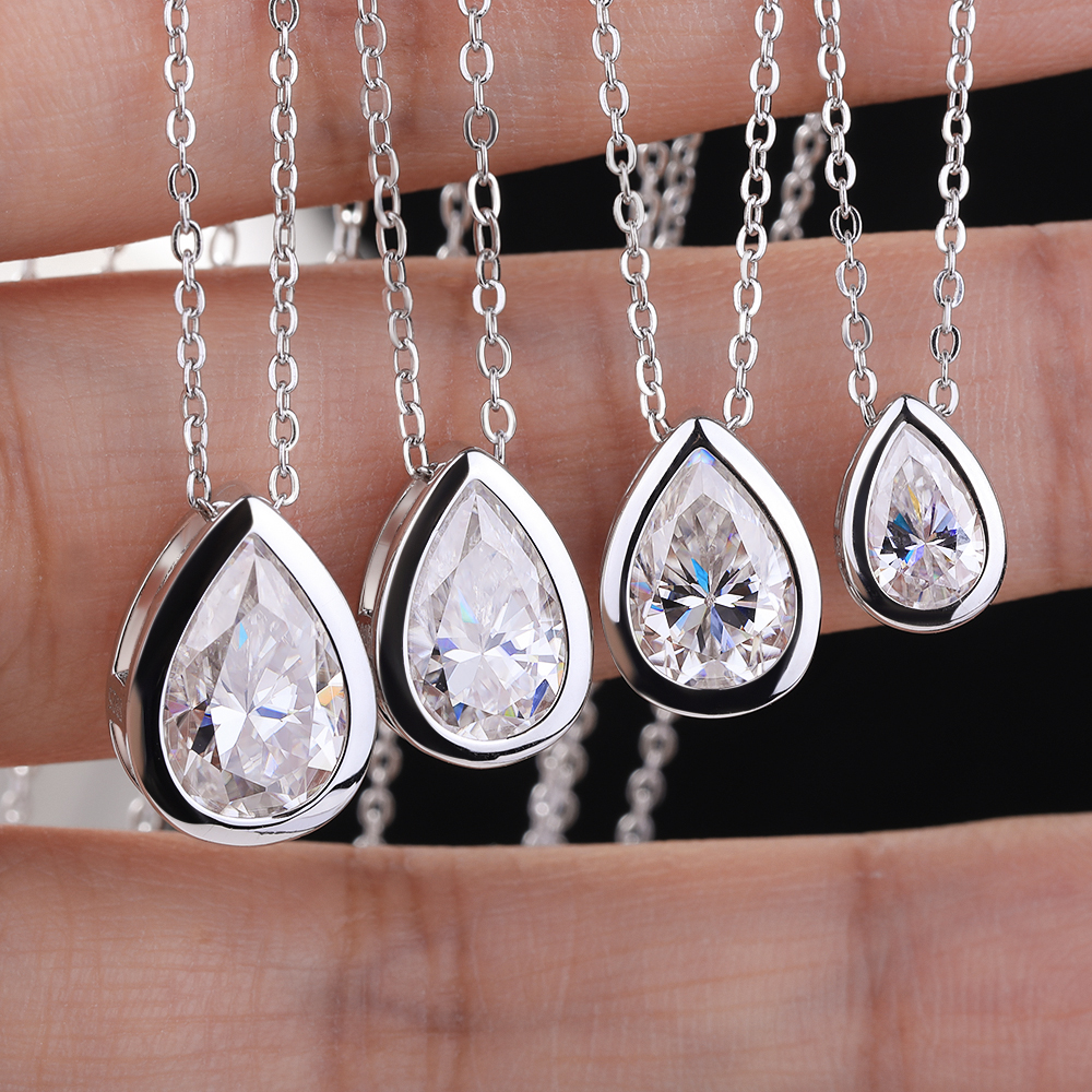 BXINY 4Carat Bezel Set WaterDr - Bezels Set Pendant บทวิจารณ์และราคา