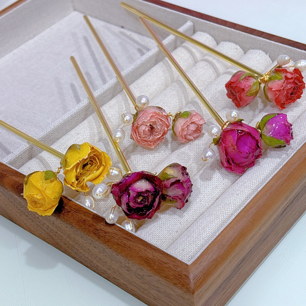 5pcs Drip Glue Roses Dried Flo - Dried Flower Bulk บทวิจารณ์และราคา