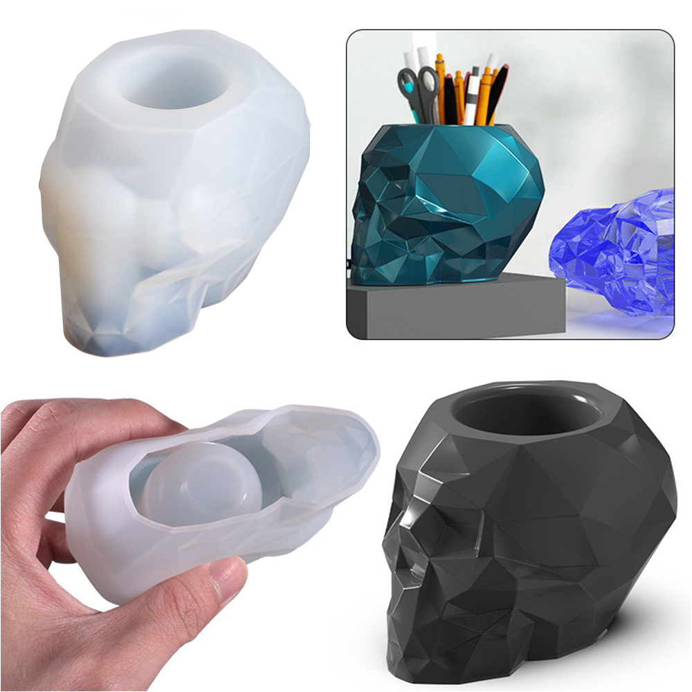 Skull Shape Mold Pen Holder Si - Resin Craft Ideas บทวิจารณ์และราคา