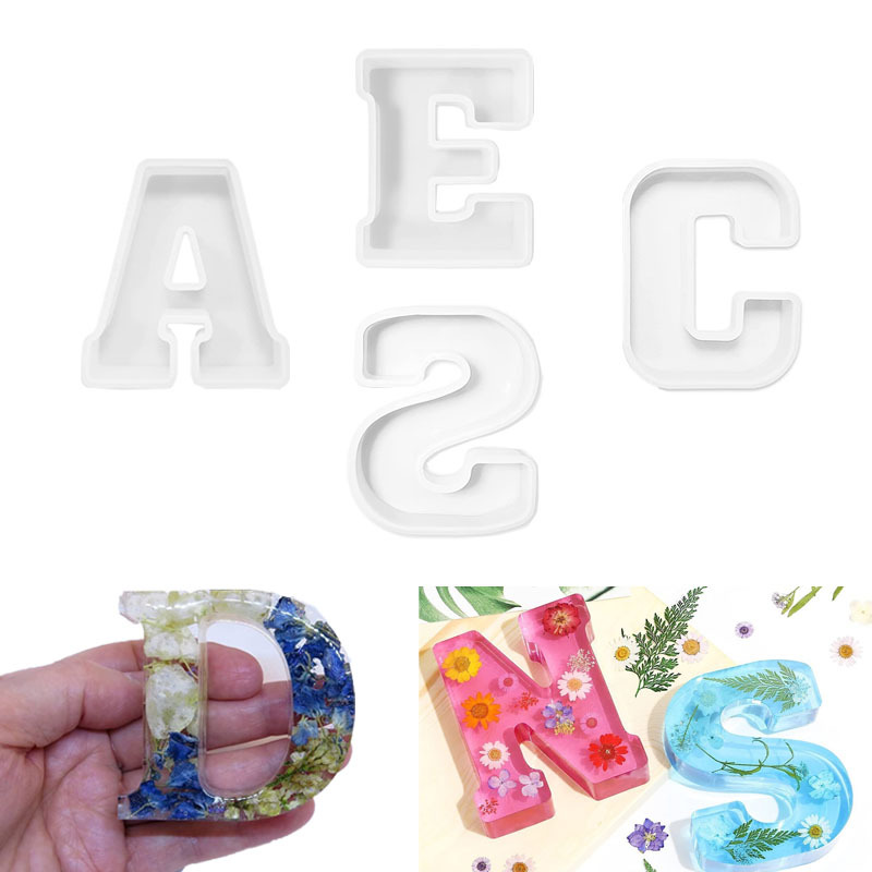 1pc A-Z Letter Silicone Molds  - Resin Craft Ideas บทวิจารณ์และราคา