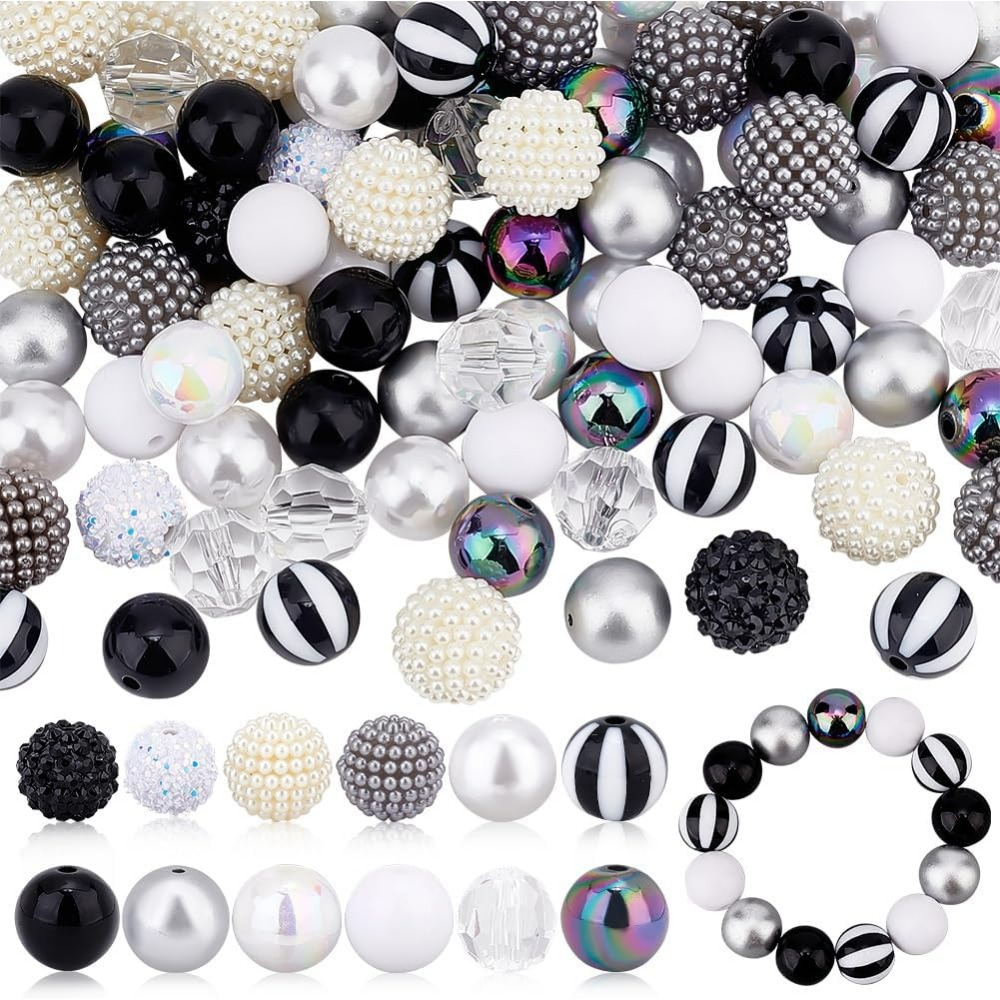 106pcs Chunky Beads 12 Styles  - Resin Crafts บทวิจารณ์และราคา