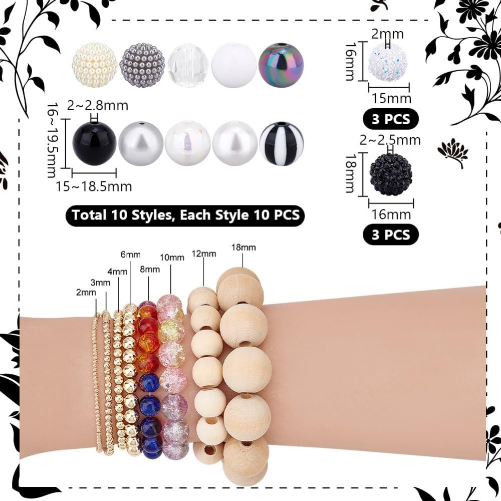 106pcs Chunky Beads 12 Styles  - Resin Crafts บทวิจารณ์และราคา