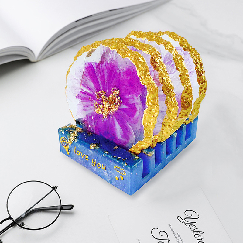 DM413 Drusy Coaster Resin Mold - Geode Mold Silicone บทวิจารณ์และราคา