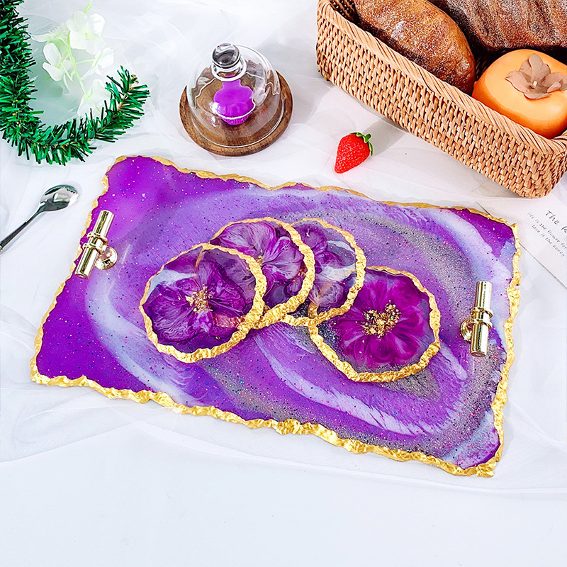 DM413 Drusy Coaster Resin Mold - Geode Mold Silicone บทวิจารณ์และราคา