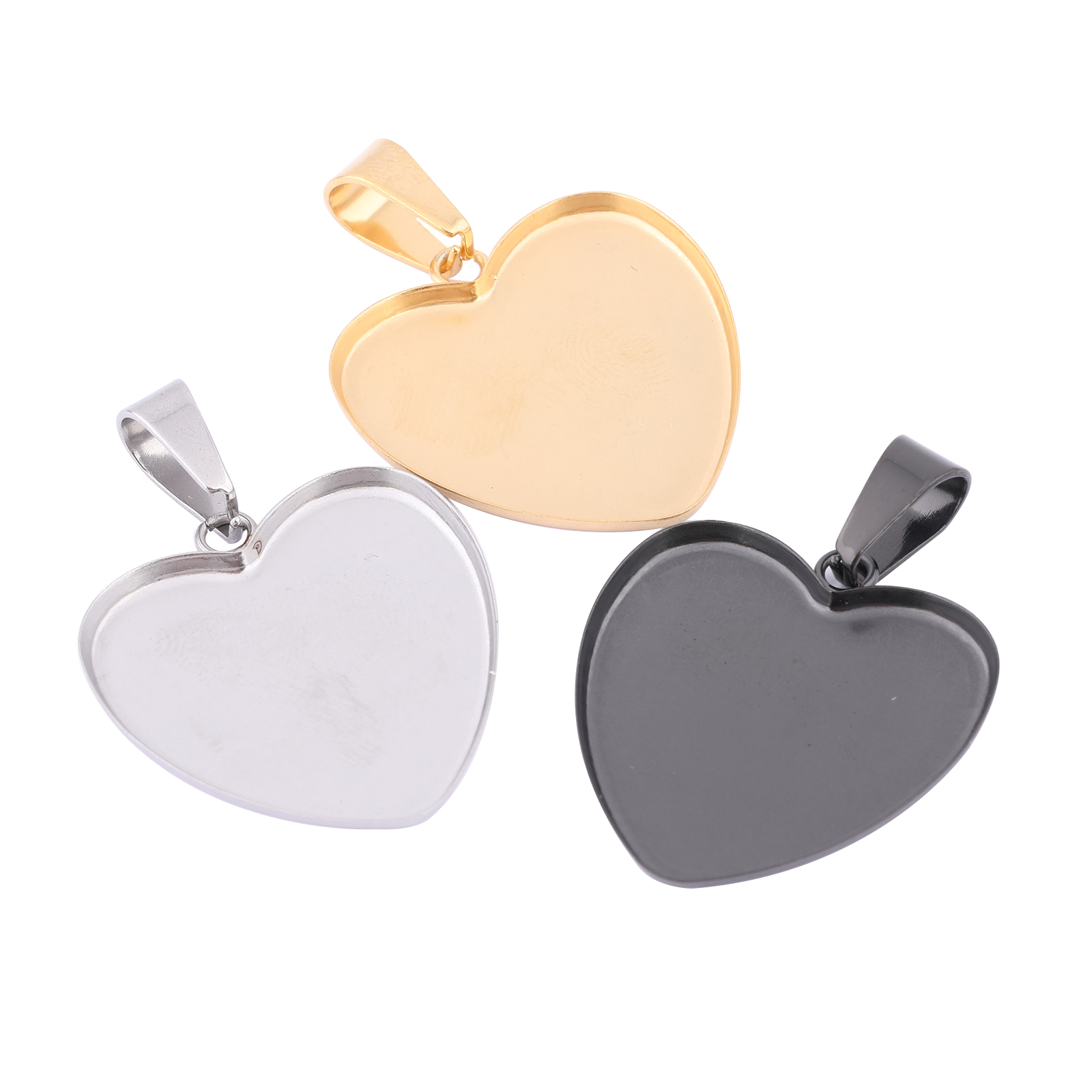 10pcs Stainless Steel Gold Pla - Bezels Set Pendant บทวิจารณ์และราคา