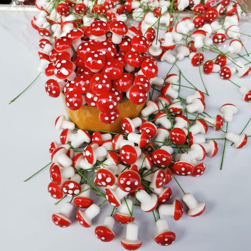 10-80PCS Mini Color Mushroom D - Terrarium Moss Art บทวิจารณ์และราคา