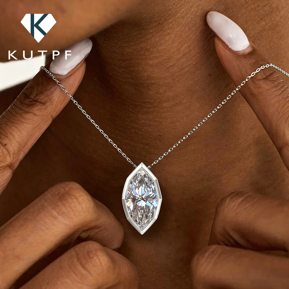 3Carat Bezel Set Marquise Cut  - Bezels Set Pendant บทวิจารณ์และราคา