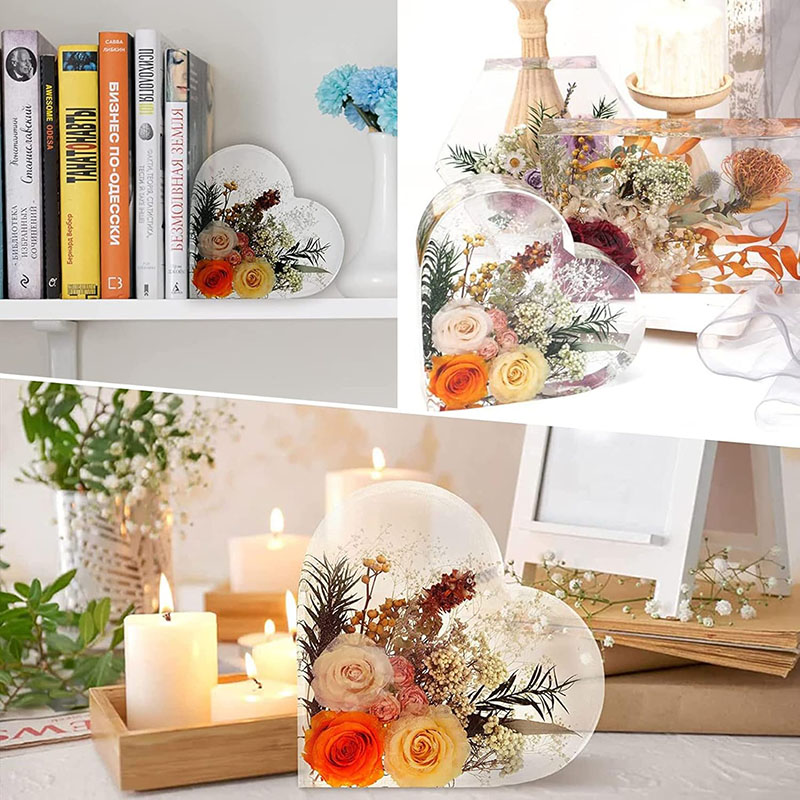 Large Heart Epoxy Resin Mold F - Flower Preservation Resin บทวิจารณ์และราคา