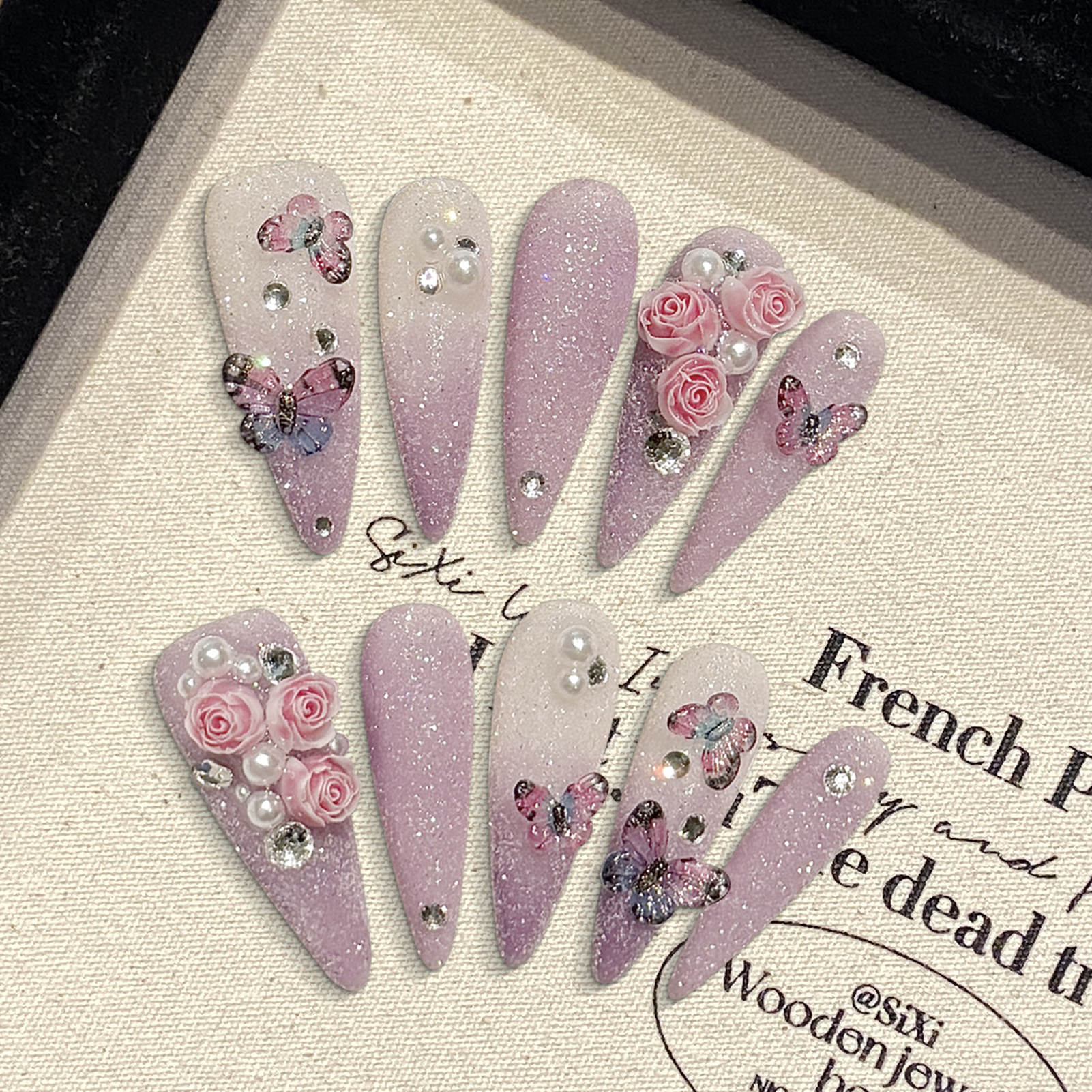 10pcs Long Stiletto Handmade F - Resin Craft Material บทวิจารณ์และราคา