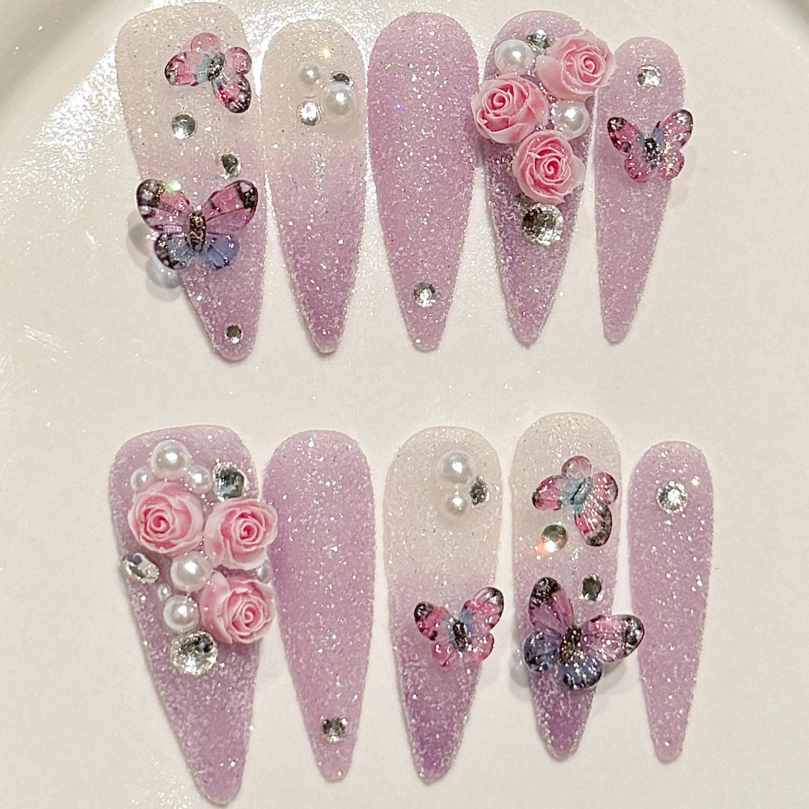 10pcs Long Stiletto Handmade F - Resin Craft Material บทวิจารณ์และราคา