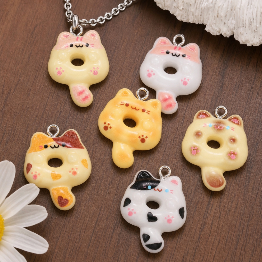 10Pcs Kawaii Cartoon Cat Resin - Resin Crafts Diy บทวิจารณ์และราคา