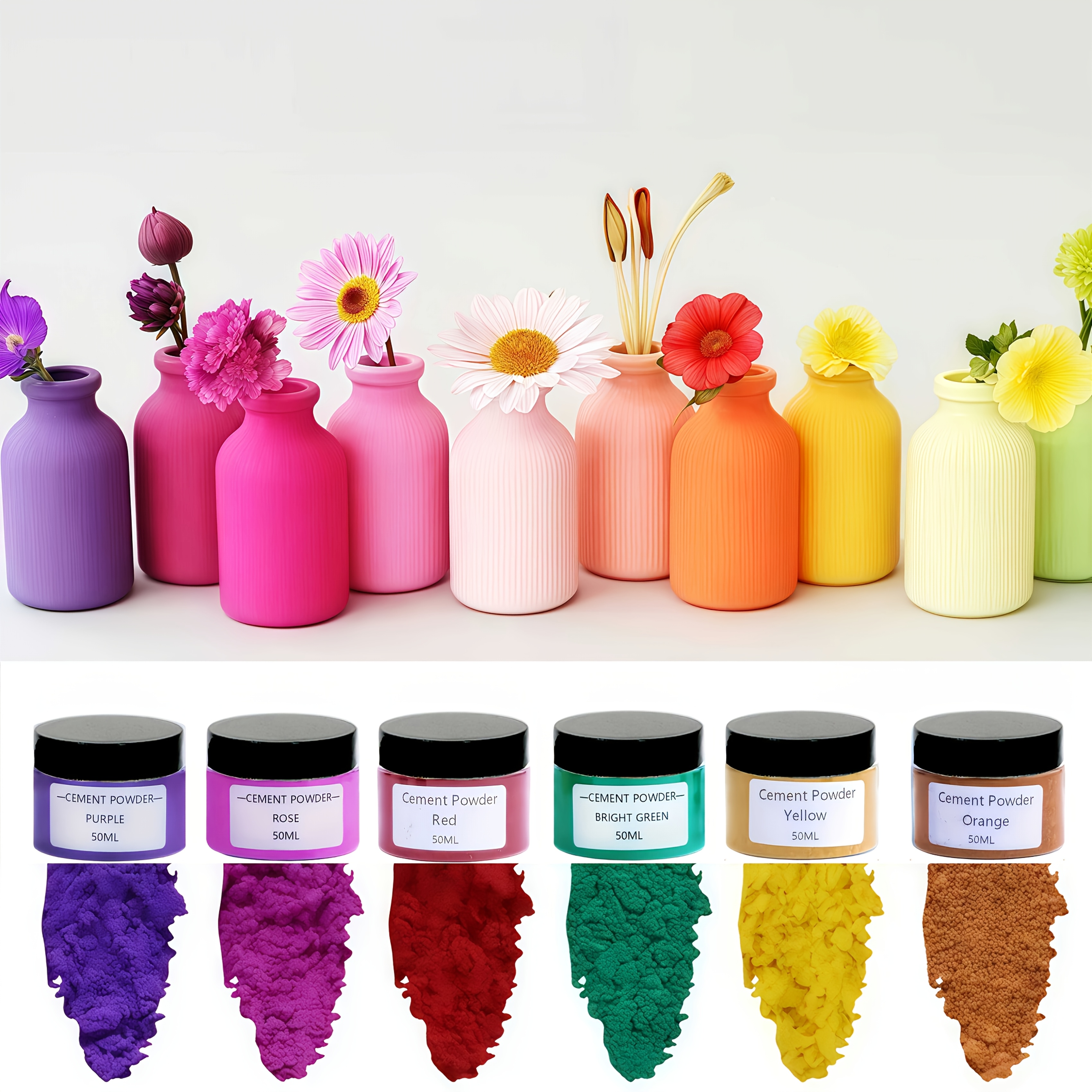 6-Color Gypsum Cement Pigment  - Resin Pigment Set บทวิจารณ์และราคา
