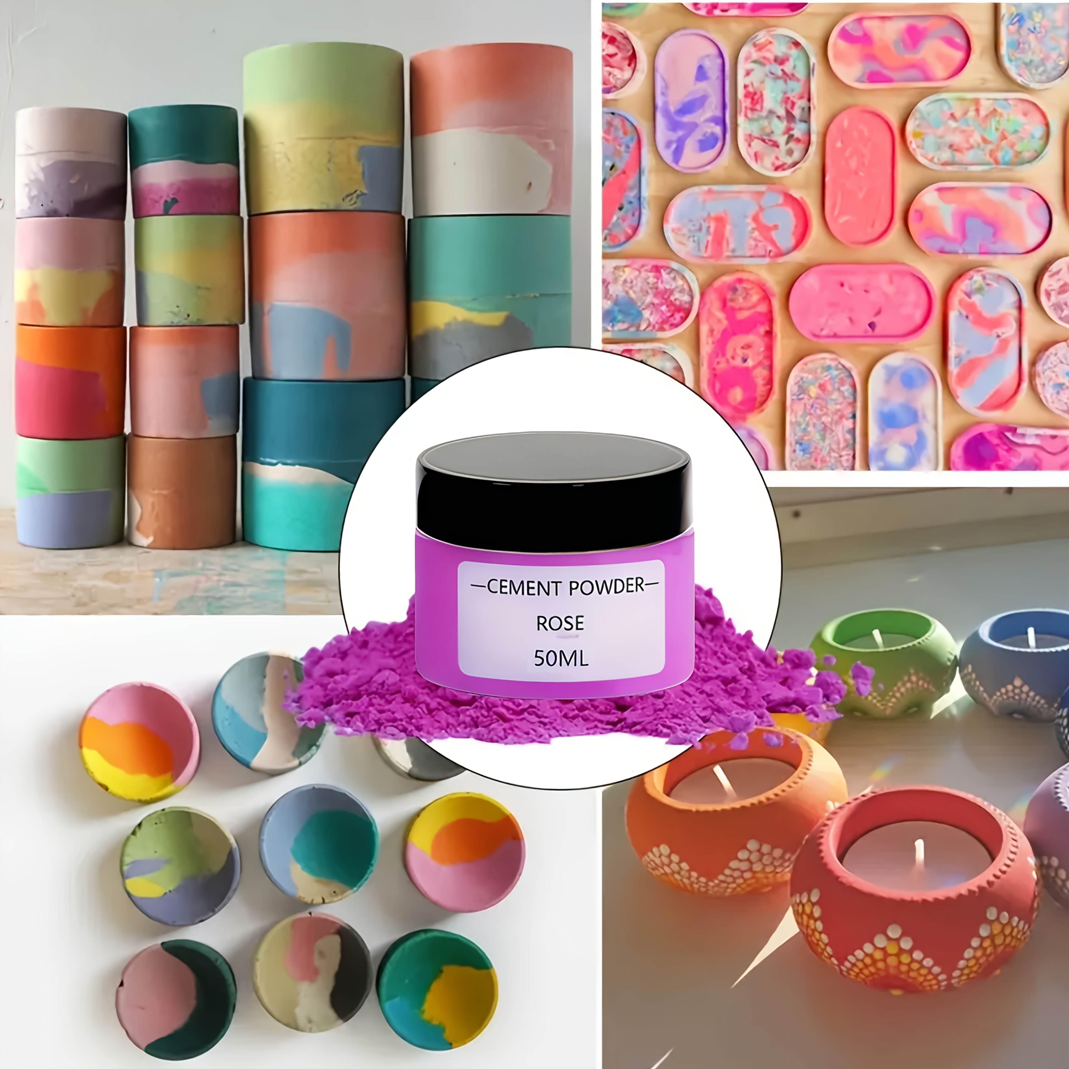 6-Color Gypsum Cement Pigment  - Resin Pigment Set บทวิจารณ์และราคา