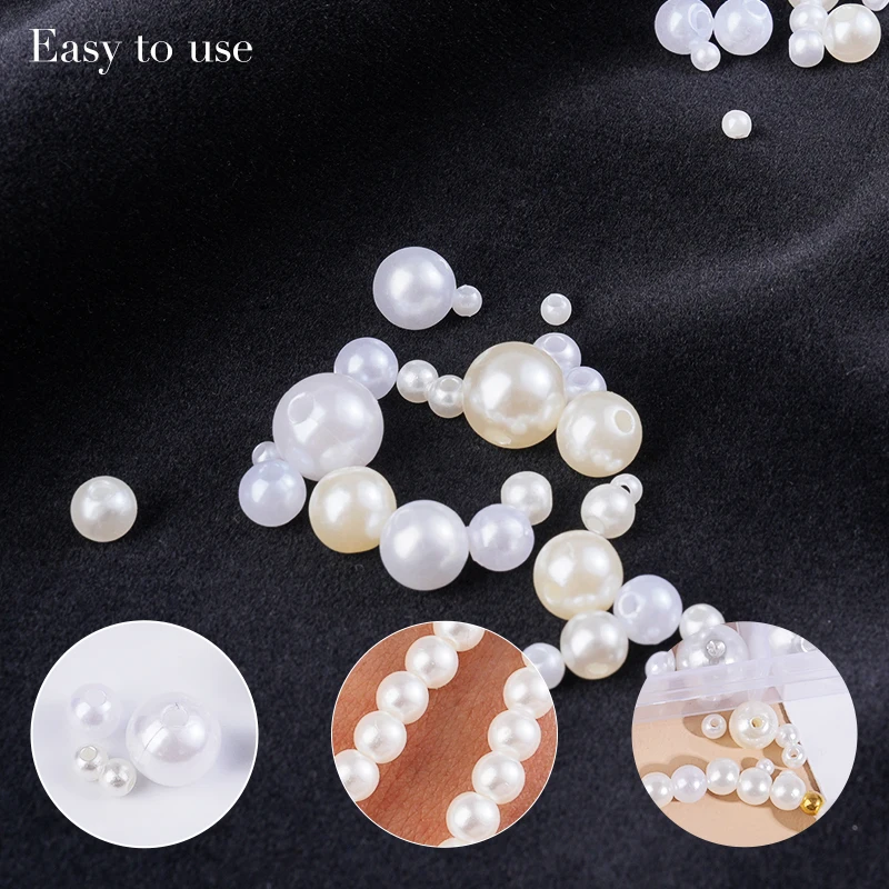800pcs Artificial Faux Pearl R - Resin Crafts Diy บทวิจารณ์และราคา
