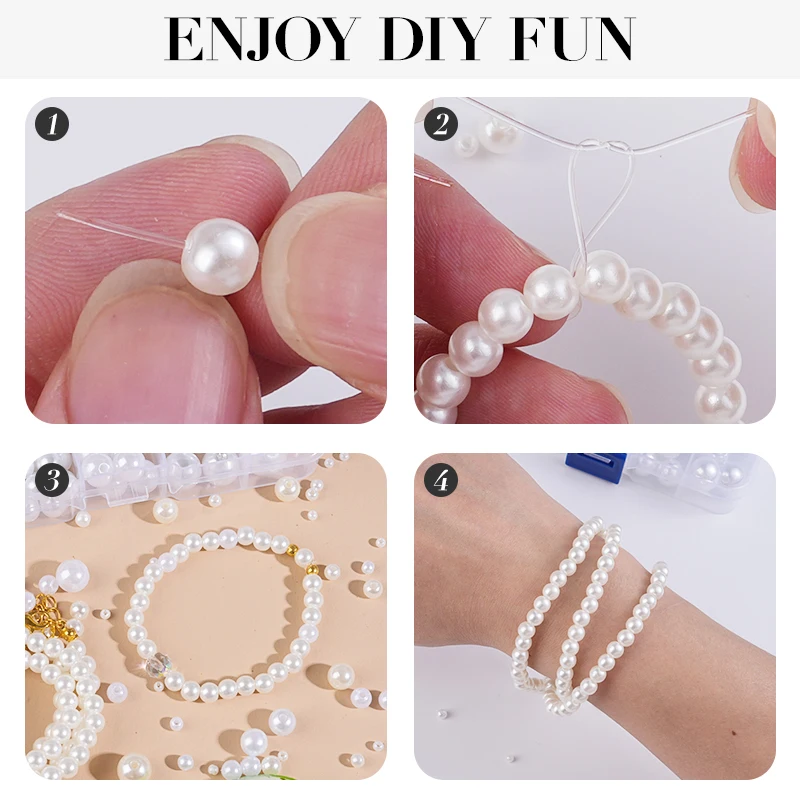 800pcs Artificial Faux Pearl R - Resin Crafts Diy บทวิจารณ์และราคา