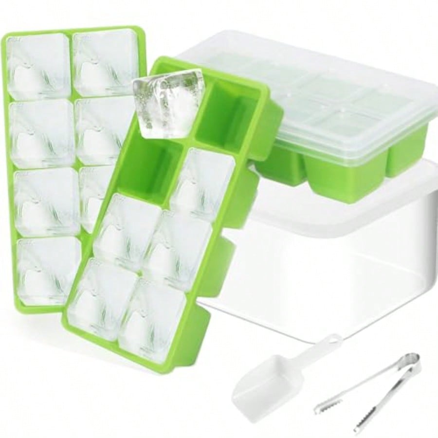 Ice Trays For Freezer With Lid - Silicone Mold Tray บทวิจารณ์และราคา