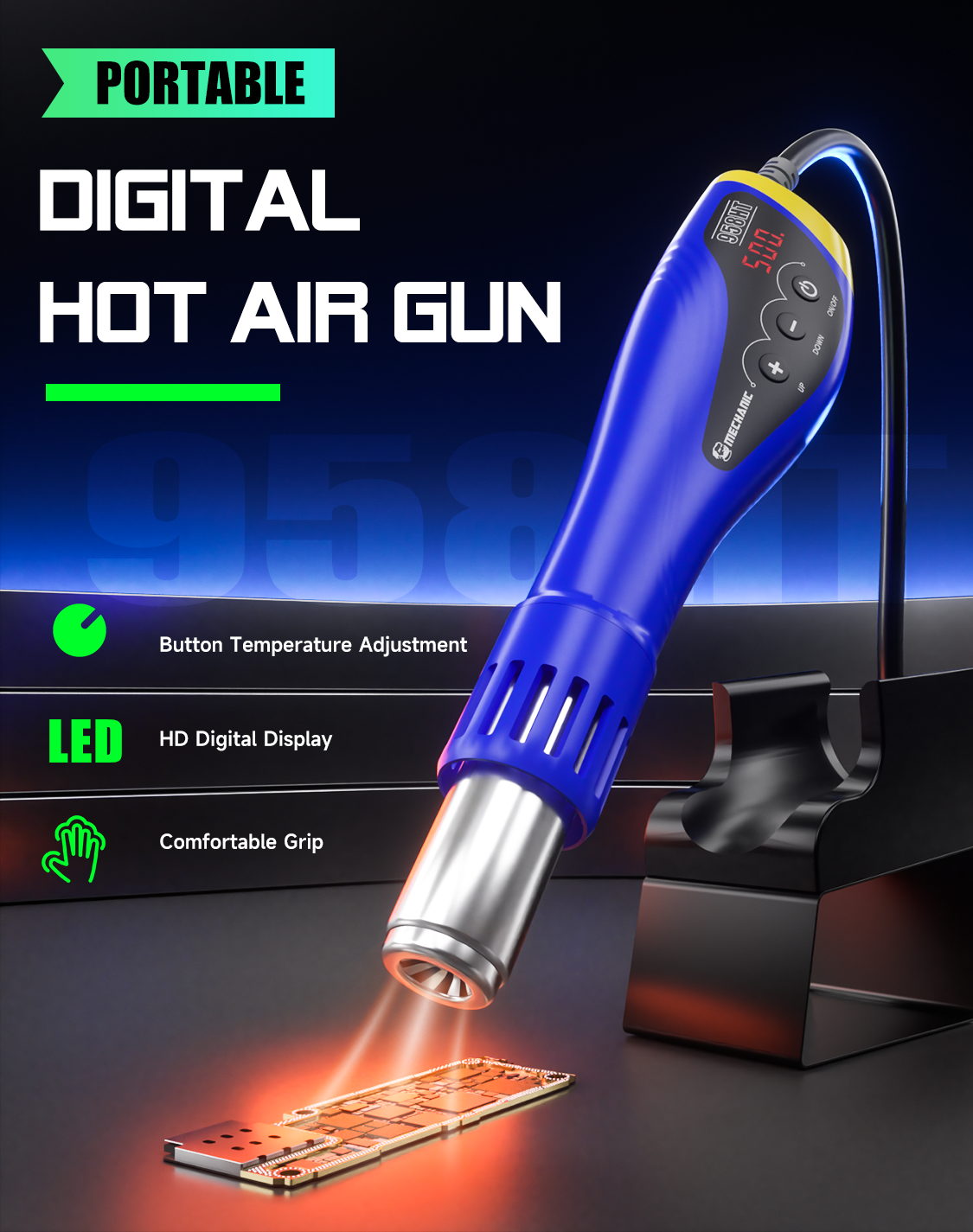 MECHANIC OFFICIAL HT-958 Porta - Heat Gun Small บทวิจารณ์และราคา
