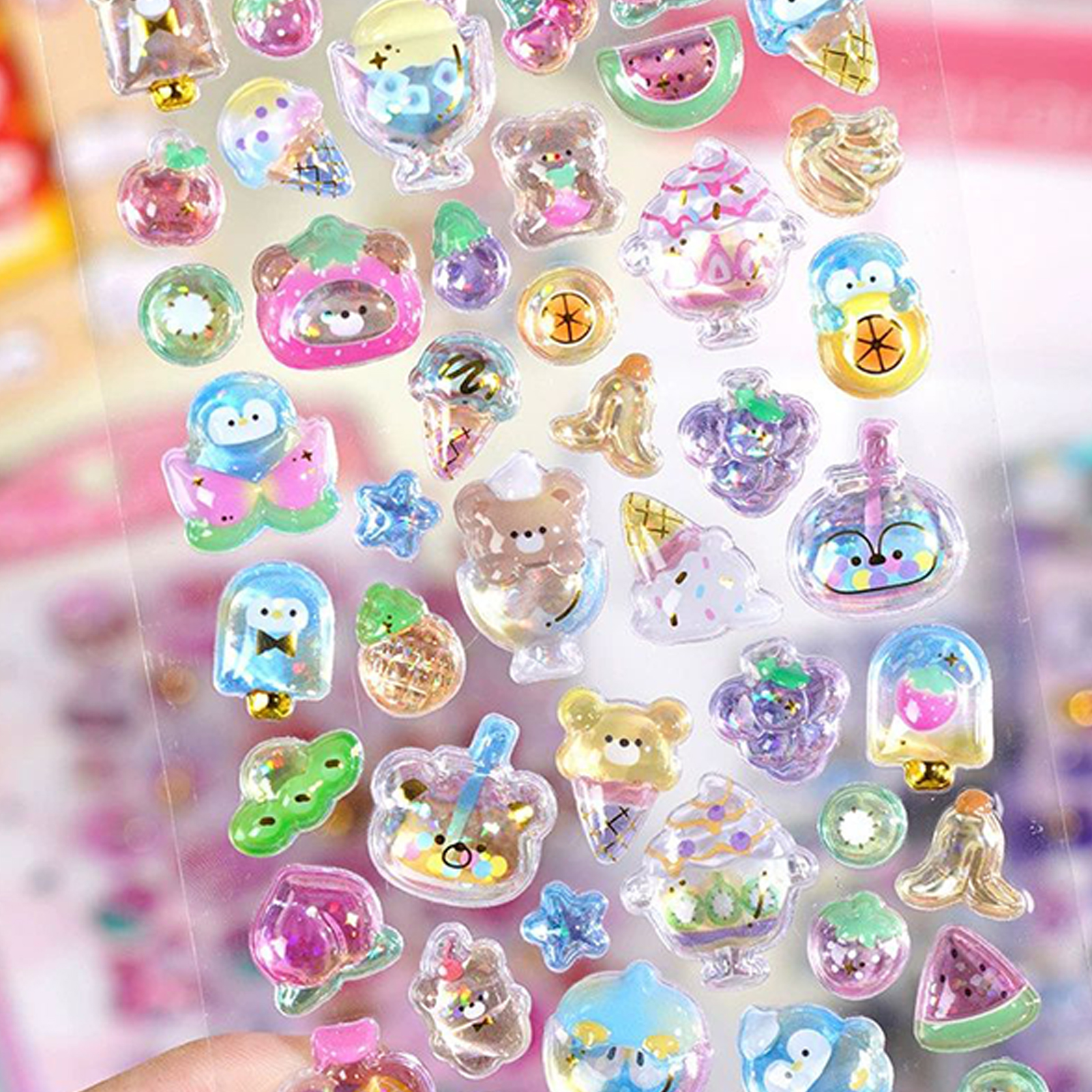 Cute Animal Sticker Pack 3D Sp - Resin Glitter Pack บทวิจารณ์และราคา