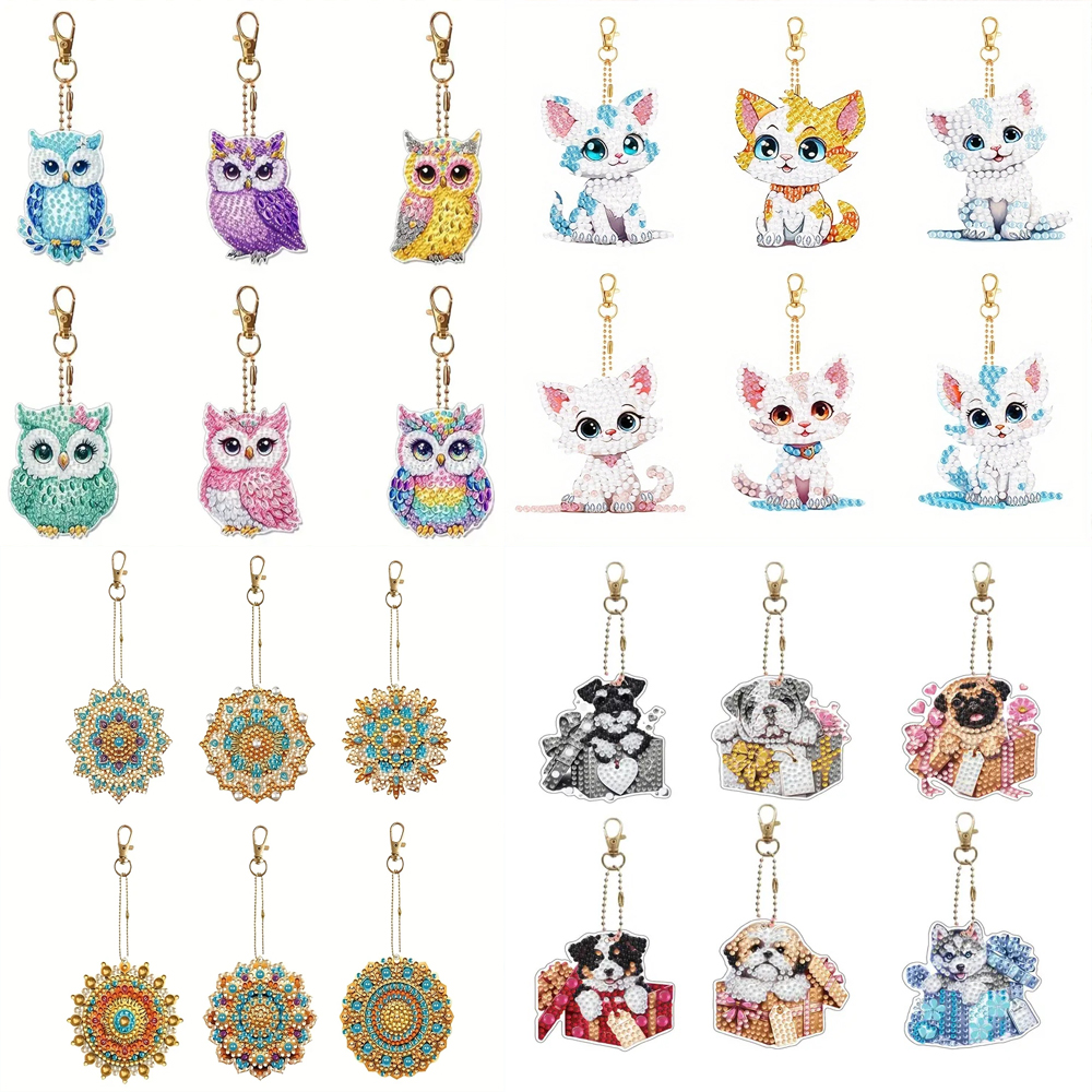6-piece/set DIY Diamond Keycha - Resin Craft Ideas บทวิจารณ์และราคา