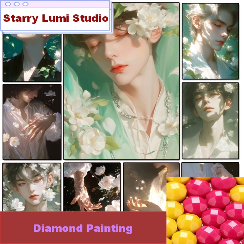 Handsome Boy 5d Diy Diamond Pa - Resin Jewelry Kit บทวิจารณ์และราคา