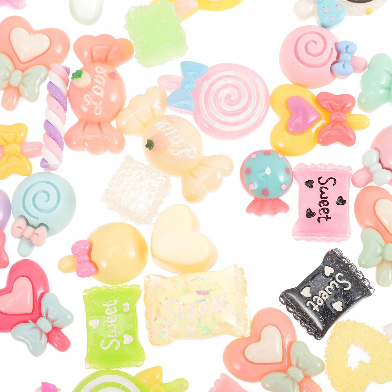 50Pcs Candy Hair Clips Resin F - Resin Craft Supplies บทวิจารณ์และราคา