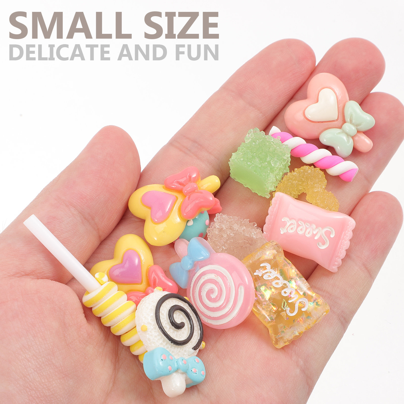 50Pcs Candy Hair Clips Resin F - Resin Craft Supplies บทวิจารณ์และราคา
