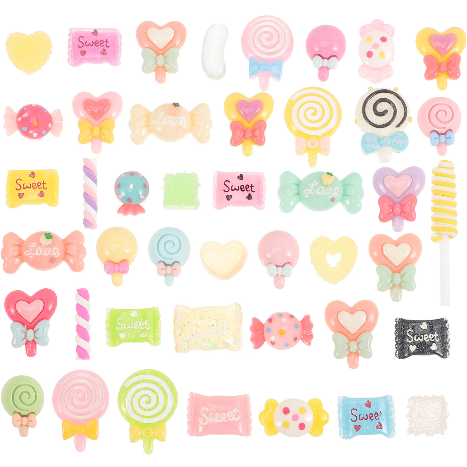 50Pcs Candy Hair Clips Resin F - Resin Craft Supplies บทวิจารณ์และราคา