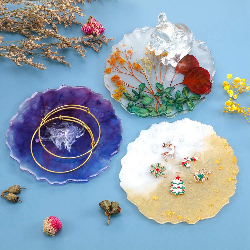 6 Pieces Resin Coaster Mold La - Geode Mold Silicone บทวิจารณ์และราคา