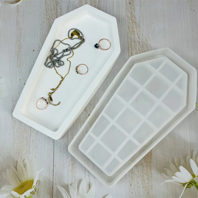 Halloween Coffin Resin Mold Tr - Serving Tray Mold บทวิจารณ์และราคา