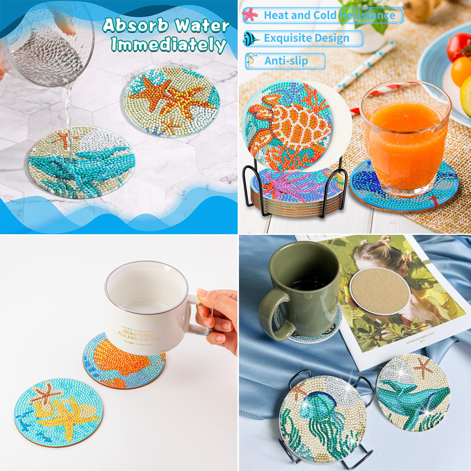 RUOPOTY 8pc/sets Diamond Paint - Resin Craft For Beginners บทวิจารณ์และราคา