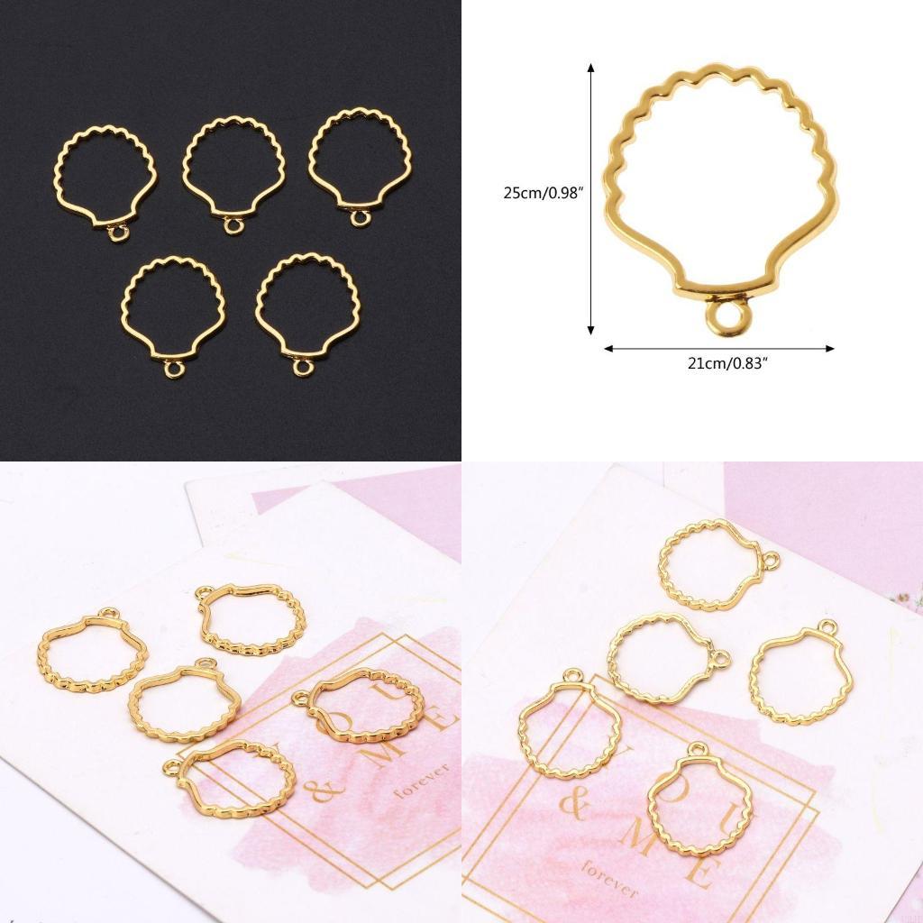   5Pcs Blank Frame Pendant for - Bezels Set Pendant บทวิจารณ์และราคา
