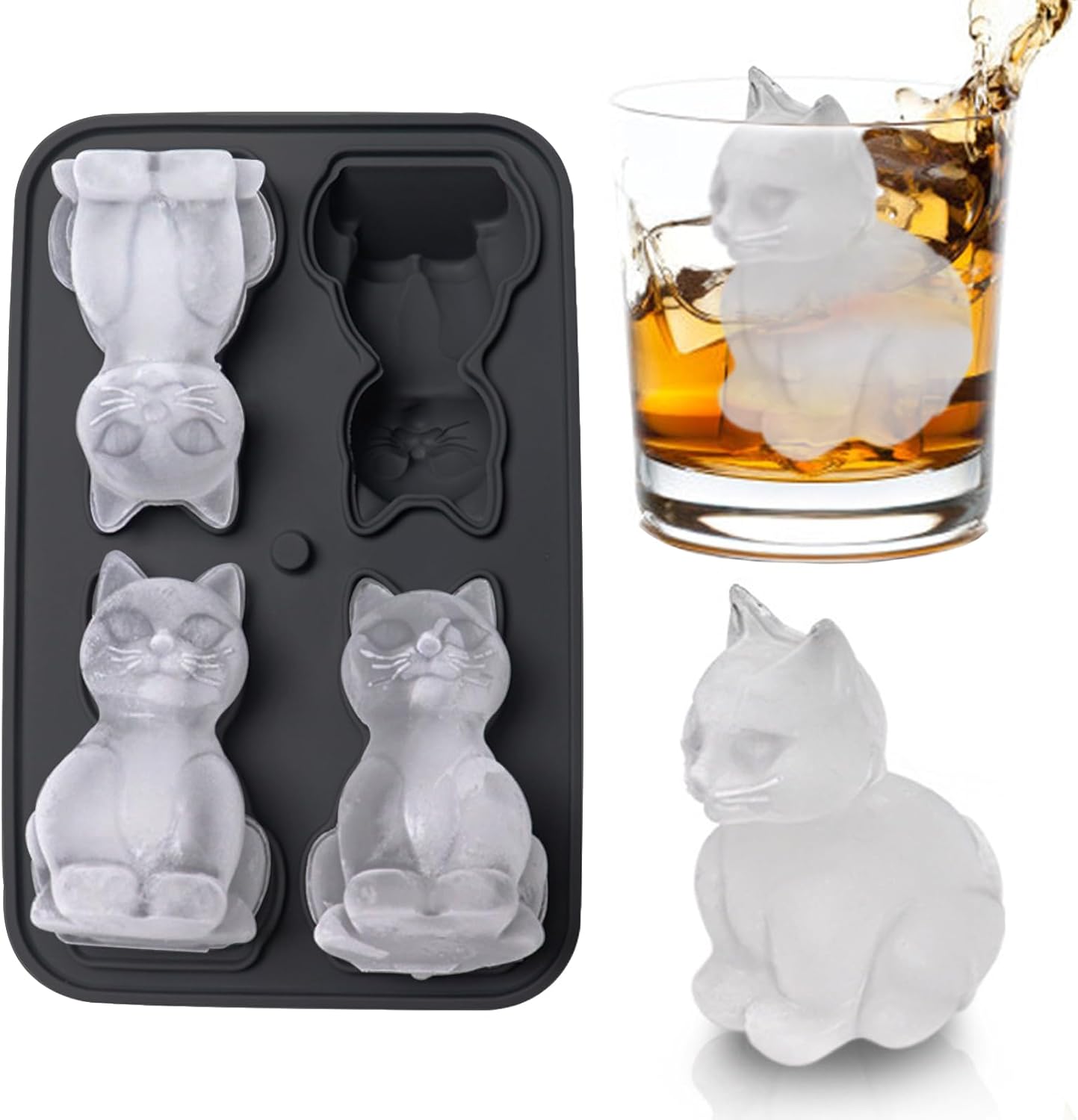 3D Cat Ice Cube Mold, Admaison - Silicone Mold Tray บทวิจารณ์และราคา