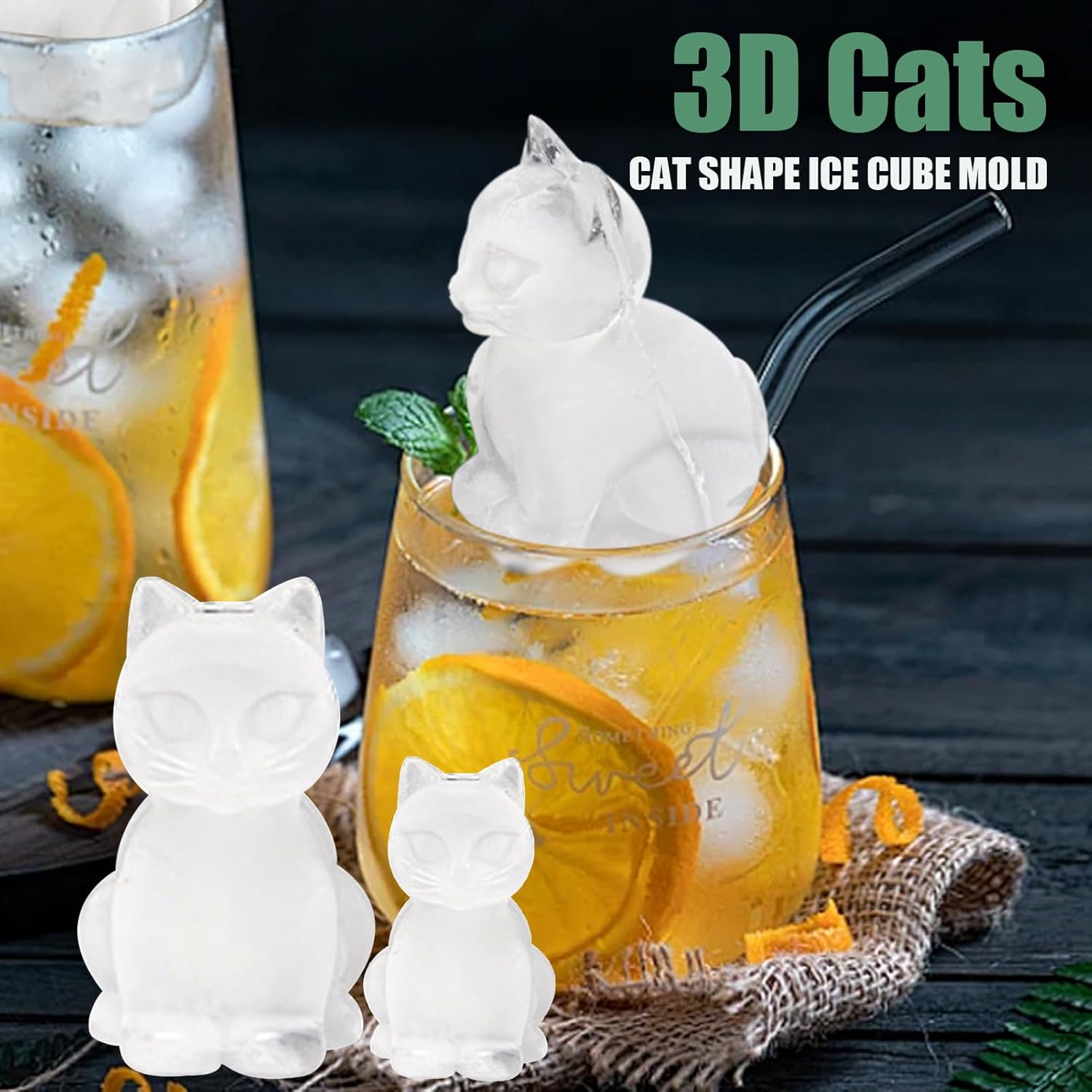 3D Cat Ice Cube Mold, Admaison - Silicone Mold Tray บทวิจารณ์และราคา