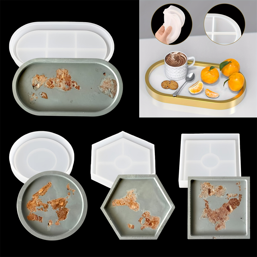 4pcs/Set Storage Tray Coaster  - Serving Tray Mold บทวิจารณ์และราคา