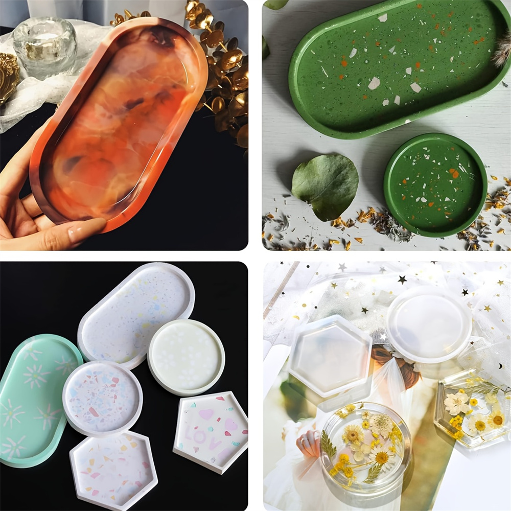 4pcs/Set Storage Tray Coaster  - Serving Tray Mold บทวิจารณ์และราคา