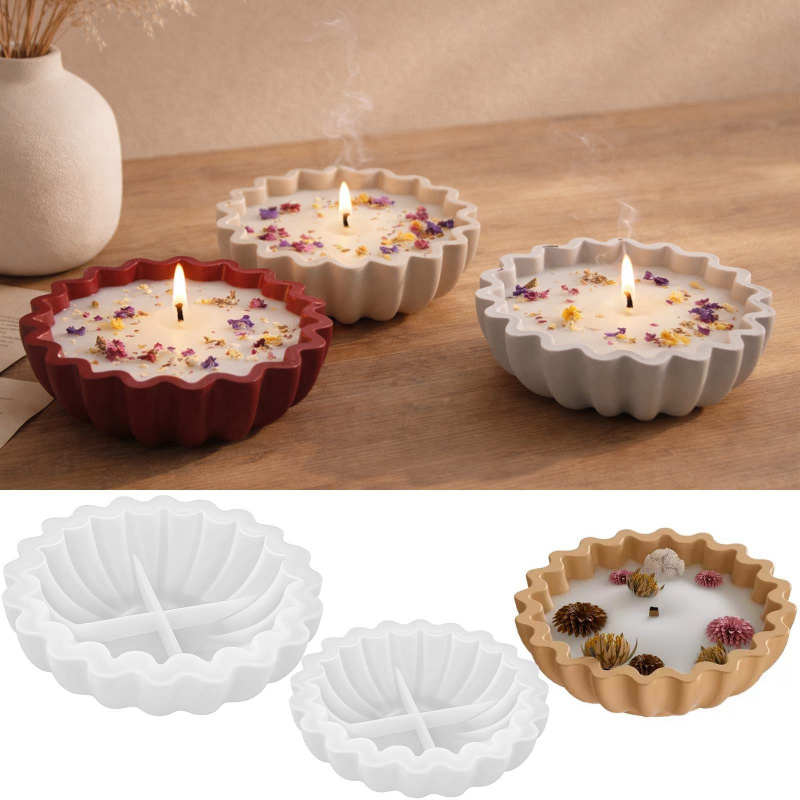 1 Epoxy plaster origami wave e - Coaster Mold Round บทวิจารณ์และราคา