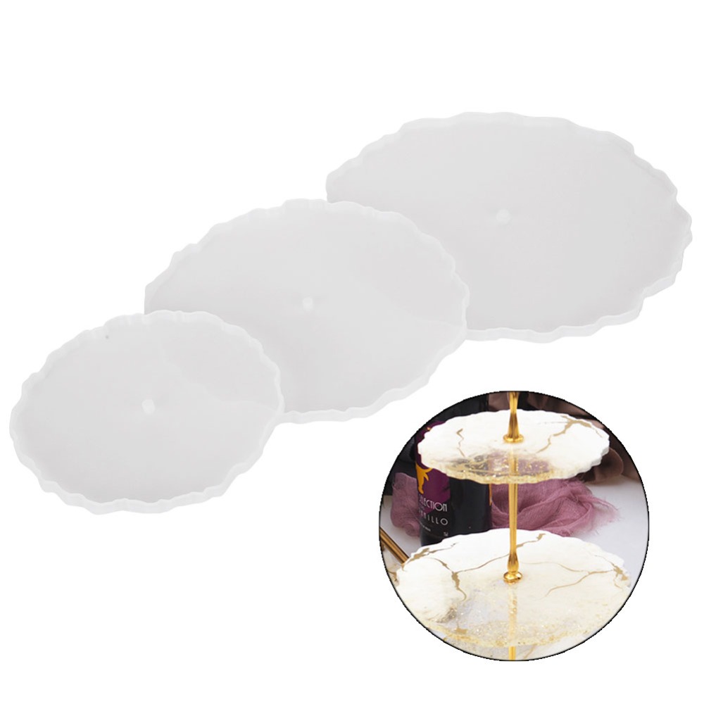 3pcs Irregular Round Fruit Tra - Coaster Mold Round บทวิจารณ์และราคา