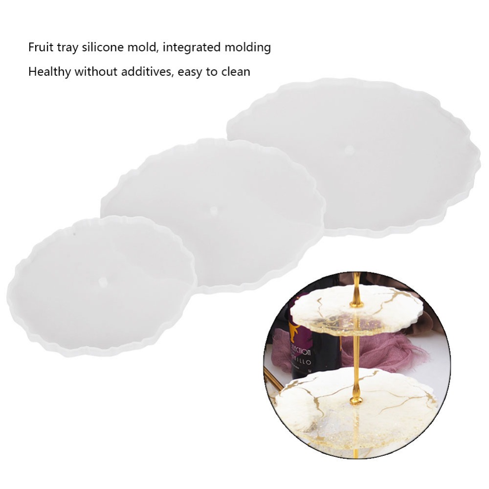 3pcs Irregular Round Fruit Tra - Coaster Mold Round บทวิจารณ์และราคา