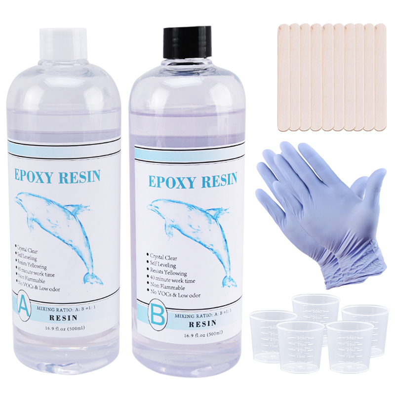 1:1 Clear Epoxy Resin Crystal  - Gold Foil Flakes บทวิจารณ์และราคา