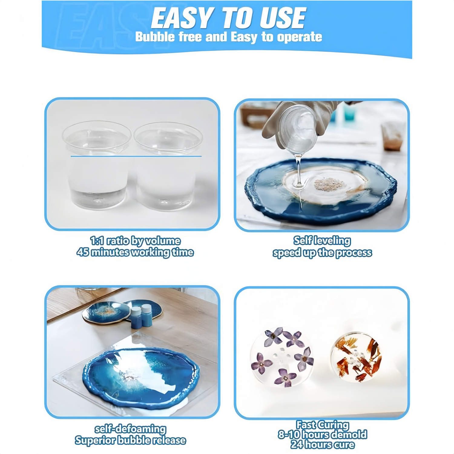 16.9oz Clear Epoxy Resin Kit C - Resin Jewelry Kit บทวิจารณ์และราคา