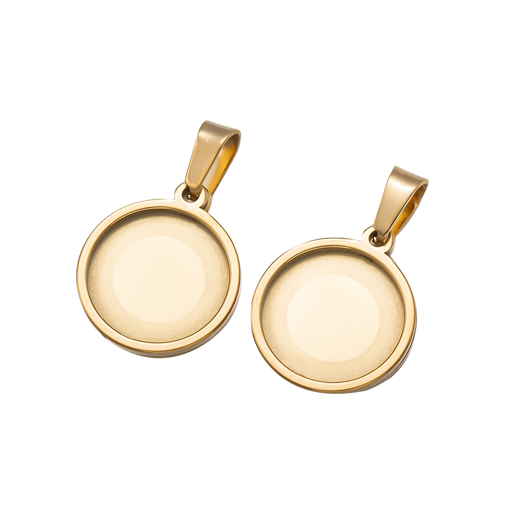 5Pcs/Lot Stainless Steel Round - Bezels Set Pendant บทวิจารณ์และราคา