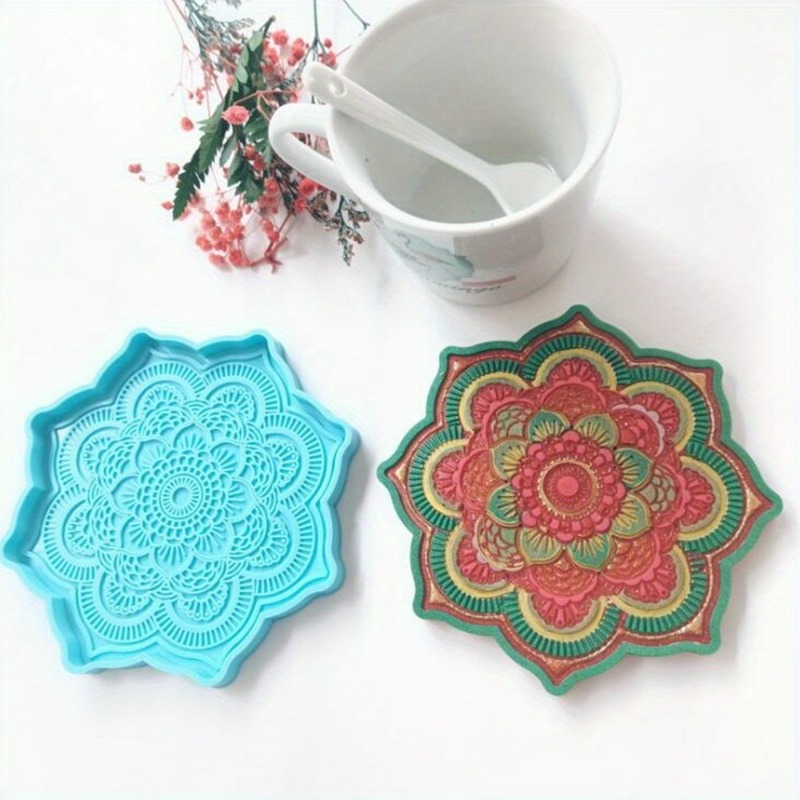 Mandala Coaster Silicone Mold  - Coaster Mold Round บทวิจารณ์และราคา