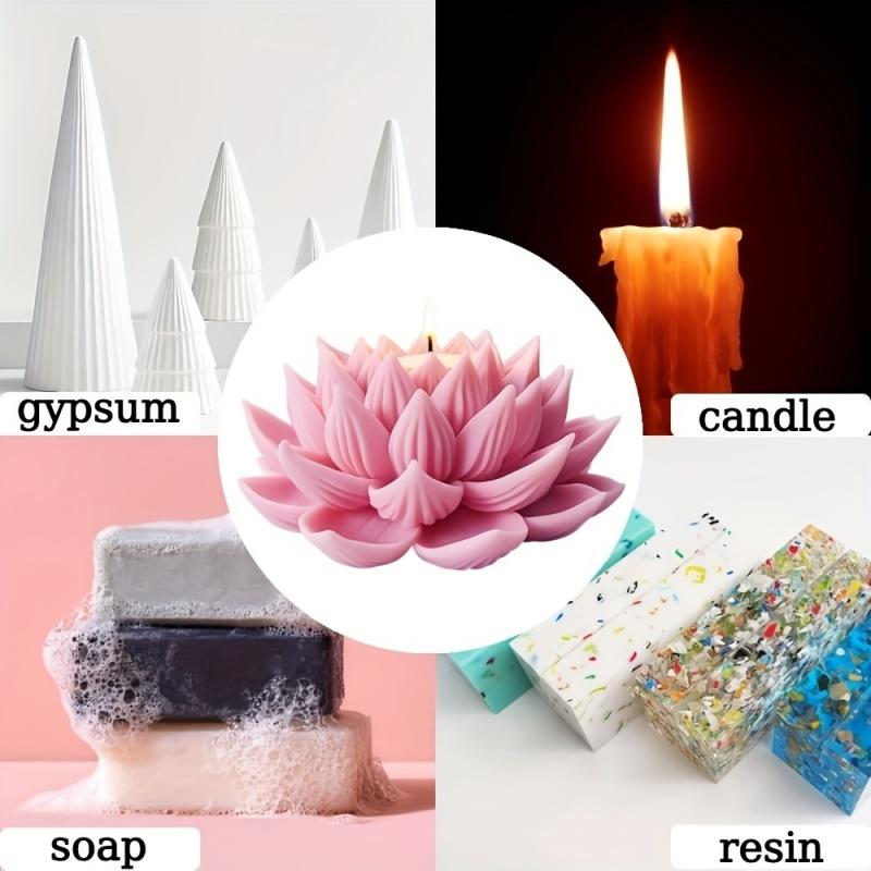 1PC Lotus Flower Candle Mold S - Resin Craft Ideas บทวิจารณ์และราคา