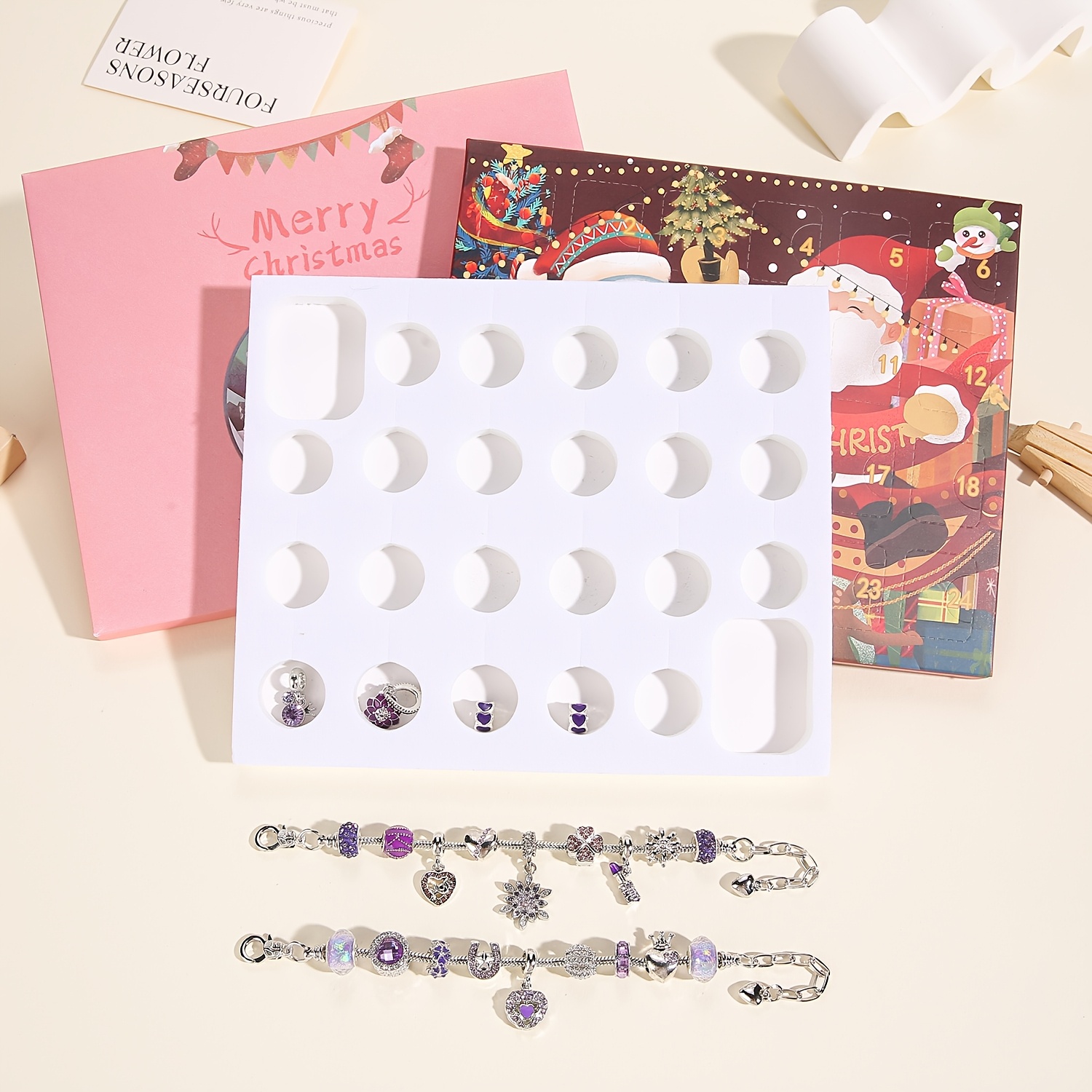Christmas purple beads DIY jew - Resin Jewelry Kit บทวิจารณ์และราคา