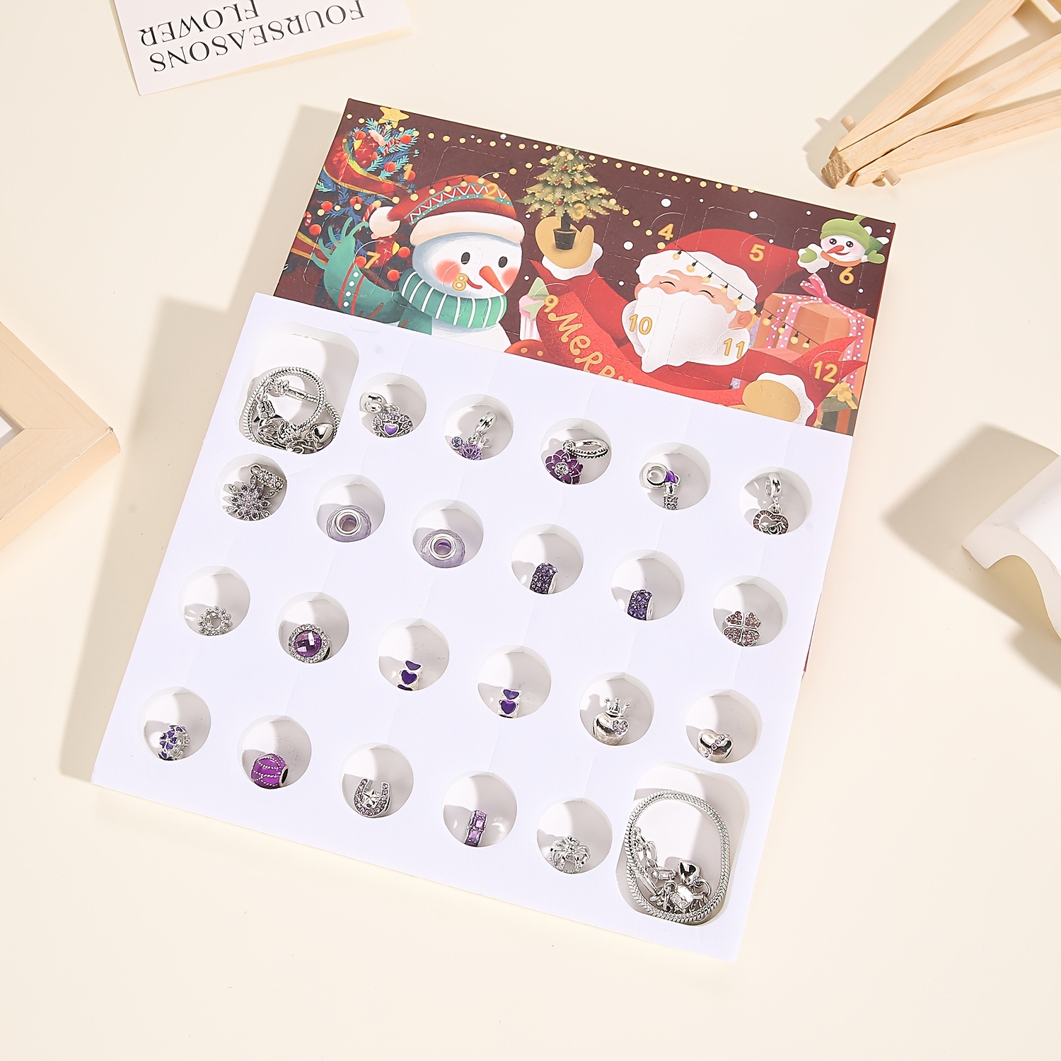 Christmas purple beads DIY jew - Resin Jewelry Kit บทวิจารณ์และราคา