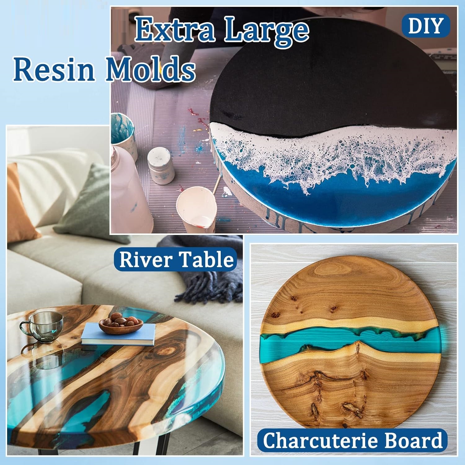 Large Round Tray UV Resin Mold - Coaster Mold Round บทวิจารณ์และราคา
